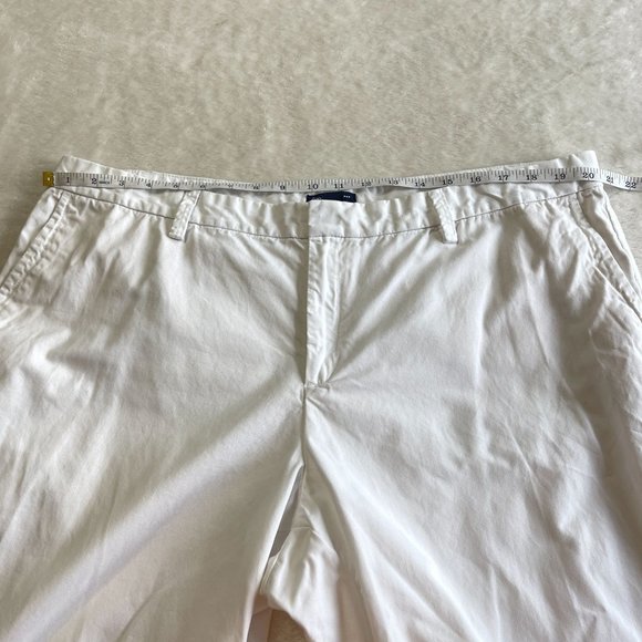 Gap Outlet Straight Leg Chino Pants Womens Size 20 White‎ Flat Front High Rise - Picture 5 of 15